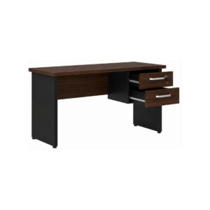 Mesa para Escritório 1,35×0,60m – Com Gavetas – Louro / Preto – 25421