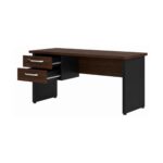 Móveis para Escritório Mesa para Escritório 1,50×0,60m – Com Gavetas – Louro / Preto – 23473