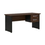 Móveis para Escritório Mesa para Escritório 1,50×0,60m – Com Gavetas – Louro / Preto – 23473