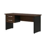Móveis para Escritório Mesa para Escritório 1,50×0,60m – Com Gavetas – Louro / Preto – 23473