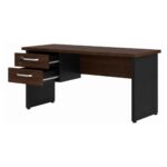 Móveis para Escritório Mesa para Escritório 1,70×0,60m – Com Gavetas – Louro / Preto – 23475
