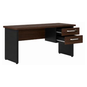 Móveis para Escritório Mesa para Escritório 1,70×0,60m – Com Gavetas – Louro / Preto – 23475