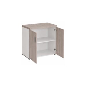 Móveis para Escritório Armário Baixo Escritório com 02 Portas - 0,80x0,0,46m - Fresno / Branco - 71024