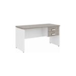 Móveis para Escritório Mesa para Escritório 1,20x0,60m - C/ Gavetas - Fresno / Branco - 71107