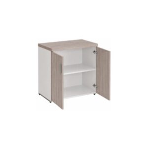 Móveis para Escritório Armário Baixo Escritório com 02 Portas - 0,80x0,0,46m - Fresno / Branco - 71024