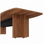 Móveis para Escritório Mesa de Reunião Diretoria BOTE - 2,80x1,20m - Sevilha / Preto - 22016