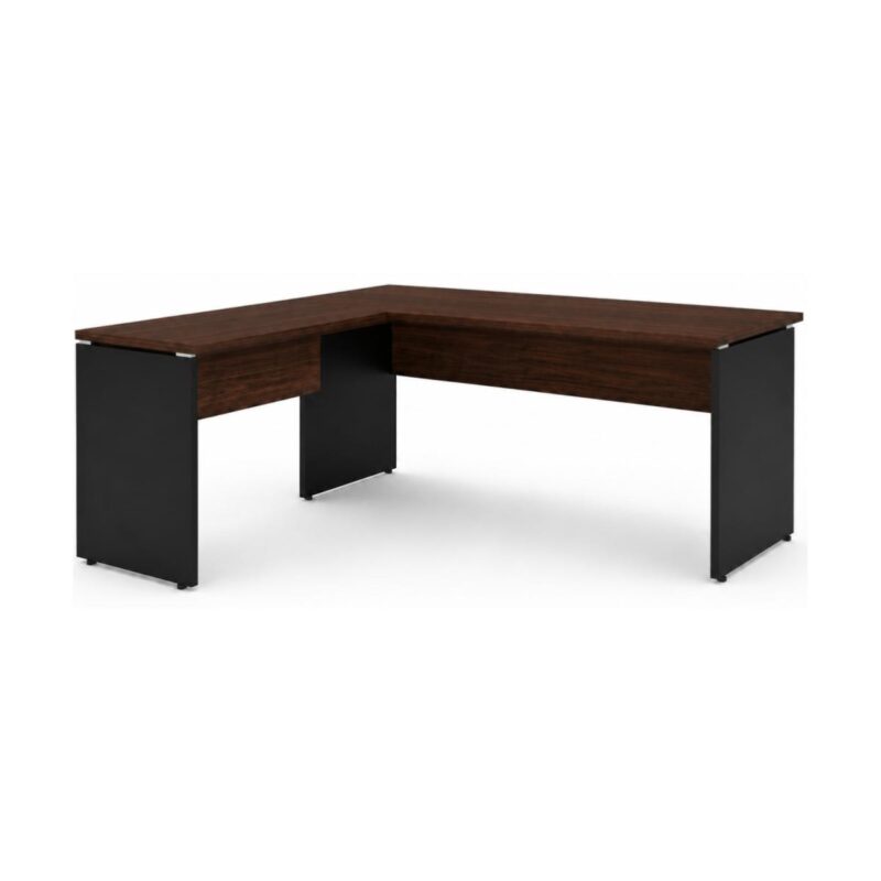 Móveis para Escritório Mesa para Escritório em "L" (Mesa 1,50m + Mesa Auxiliar) - Sem Gavetas - Louro / Preto - 23476