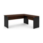 Móveis para Escritório Mesa para Escritório em "L" (Mesa 1,50m + Mesa Auxiliar) - Sem Gavetas - Louro / Preto - 23476