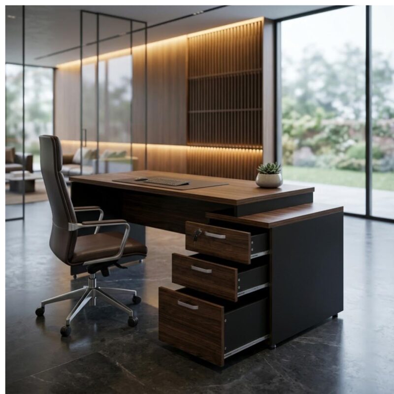 Móveis para Escritório Mesa de Escritório Diretor com 3 Gavetas 192x70cm