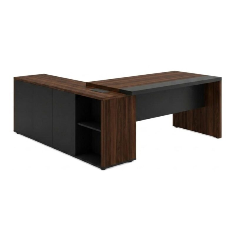 Móveis para Escritório Mesa para Escritório com Gaveteiro, Armário e Chave 182x180cm Móveis para Escritório Mesa para Escritório com Gaveteiro, Armário e Chave 182x180cm