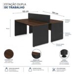 Móveis para Escritório Mesa Plataforma Dupla para Escritório 1,50 m