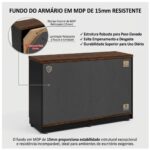 Móveis para Escritório Armário Baixo Escritório 2 Portas com Chave e Nicho