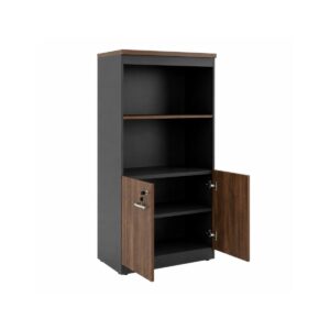 Armário Alto SEMI-ABERTO com 02 Portas - 1,60x0,80x0,45m - WORKSTART - MARSALA / PRETO - 51014