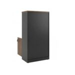 Móveis para Escritório Armário Alto SEMI-ABERTO com 02 Portas - 1,60x0,80x0,45m - WORKSTART - MARSALA / PRETO - 51014