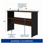 Móveis para Escritório Aparador de Madeira 1,20x0,80x0,35cm - Louro / Preto - 21437