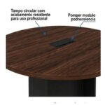 Móveis para Escritório Mesa Redonda de Reunião 110cm MDP para Escritório