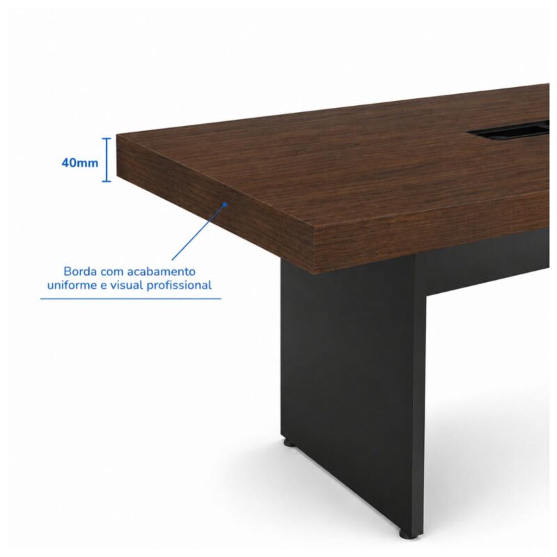Móveis para Escritório Mesa de Reunião 200x90 MDP 30mm para Escritório