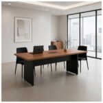 Móveis para Escritório Mesa de Reunião 200x90 Tampo 40mm para Escritório