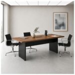 Móveis para Escritório Mesa de Reunião 200x90 Tampo 40mm para Escritório