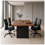 Móveis para Escritório Mesa de Reunião 200x90 Tampo 40mm para Escritório