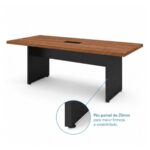 Móveis para Escritório Mesa de Reunião 200x90 Tampo 40mm para Escritório