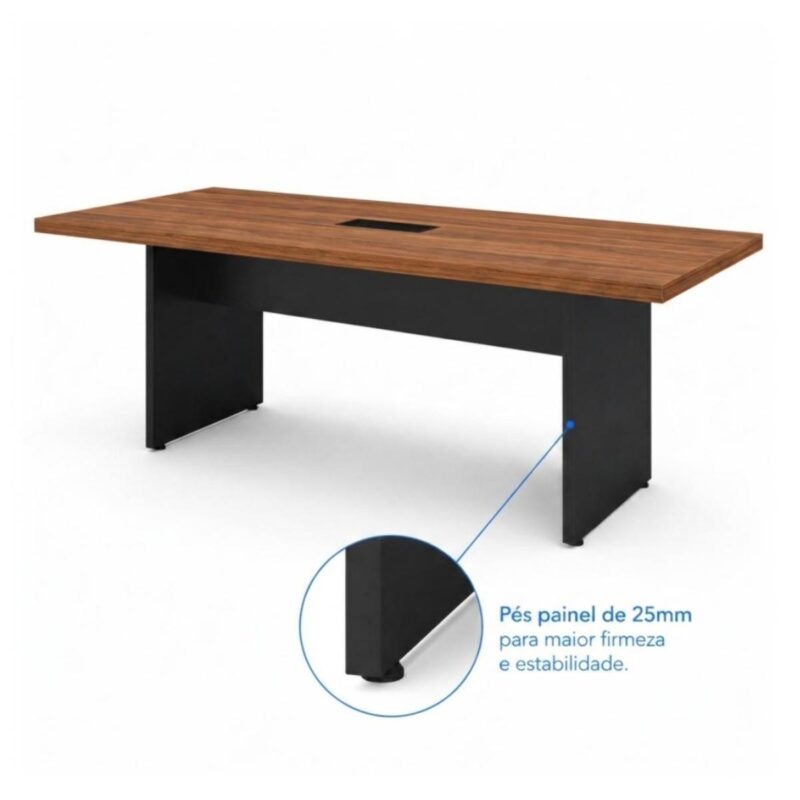 Móveis para Escritório Mesa de Reunião 200x90 Tampo 40mm para Escritório