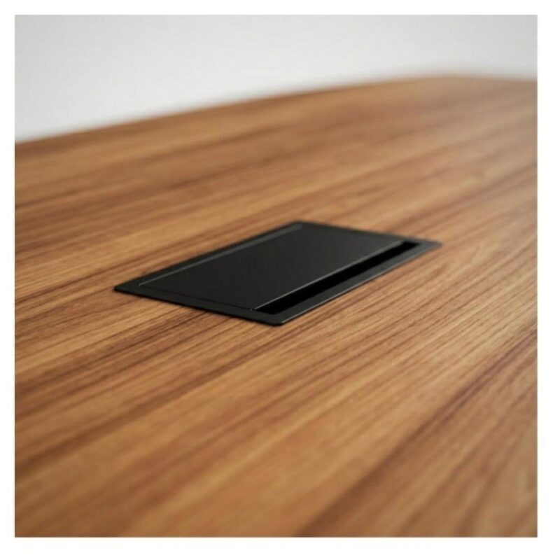 Móveis para Escritório Mesa de Reunião Diretoria  BOTE - 2,40x1,20m - Sevilha / Preto - 22015