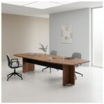 Móveis para Escritório Mesa de Reunião Diretoria BOTE - 3,20x1,20m - Sevilha / Preto - 22017
