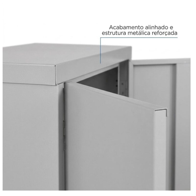 Armário de Aço PA-150 com 3 Prateleiras 150 cm