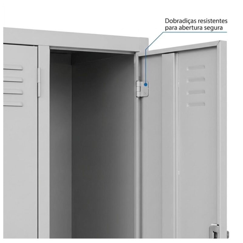 Roupeiro de Aço 6 Portas Grandes com Pitão