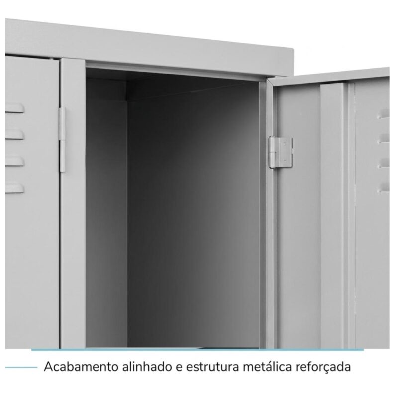 Roupeiro de Aço 6 Portas Grandes com Pitão
