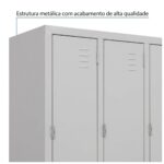 Roupeiro de Aço 8 Portas Grandes com Pitão
