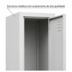 Roupeiro de Aço 4 Portas com Pitão para Cadeado
