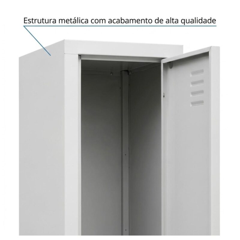 Roupeiro de Aço 4 Portas com Pitão para Cadeado