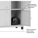 Roupeiro de Aço 16 Portas com Pitão para Cadeado