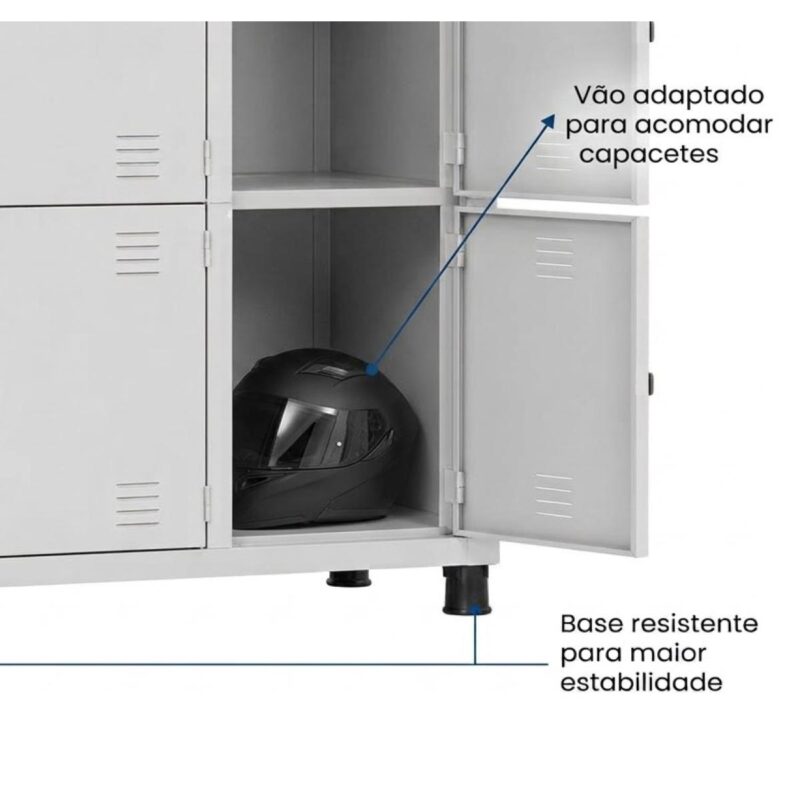 Roupeiro de Aço 16 Portas com Pitão para Cadeado