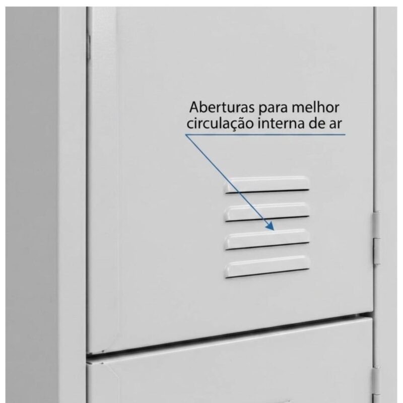 Roupeiro de Aço 8 Portas com Pitão para Cadeado