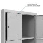 Roupeiro de Aço 8 Portas com Pitão para Cadeado