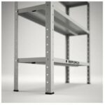 Móveis de Aço para Escritório Estante de Aço 1,98x0,92x0,30m com 6 Prateleiras Reguláveis 20kg