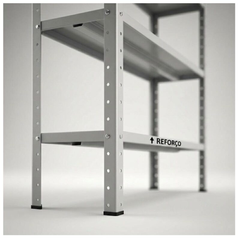 Estante de Aço 1,98x0,92x0,30 m com 6 Prateleiras Reguláveis 50Kg