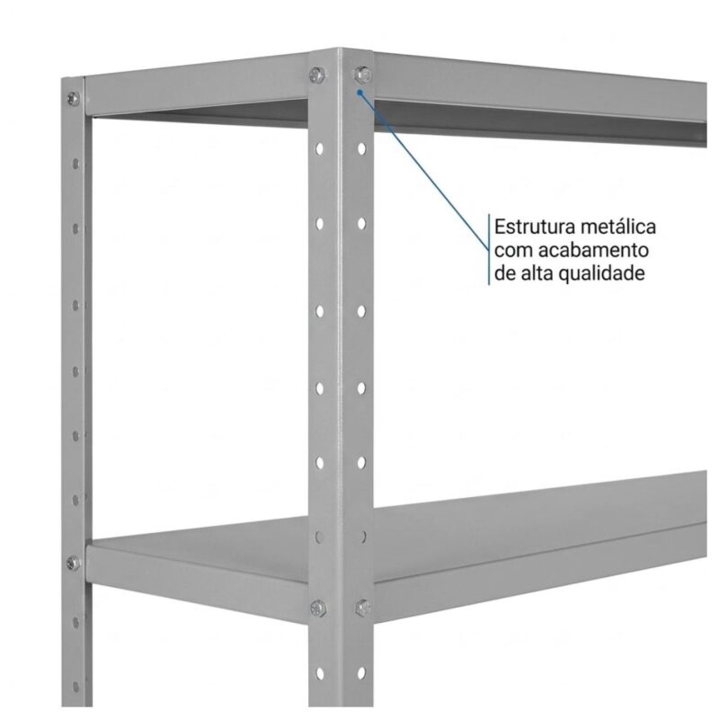 Estante de Aço 1,98×0,92×0,30m com 6 Prateleiras Reguláveis 35kg