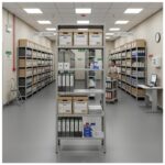 Móveis de Aço para Escritório Estante de Aço 1,98x0,92x0,30m com 6 Prateleiras Reguláveis 20kg