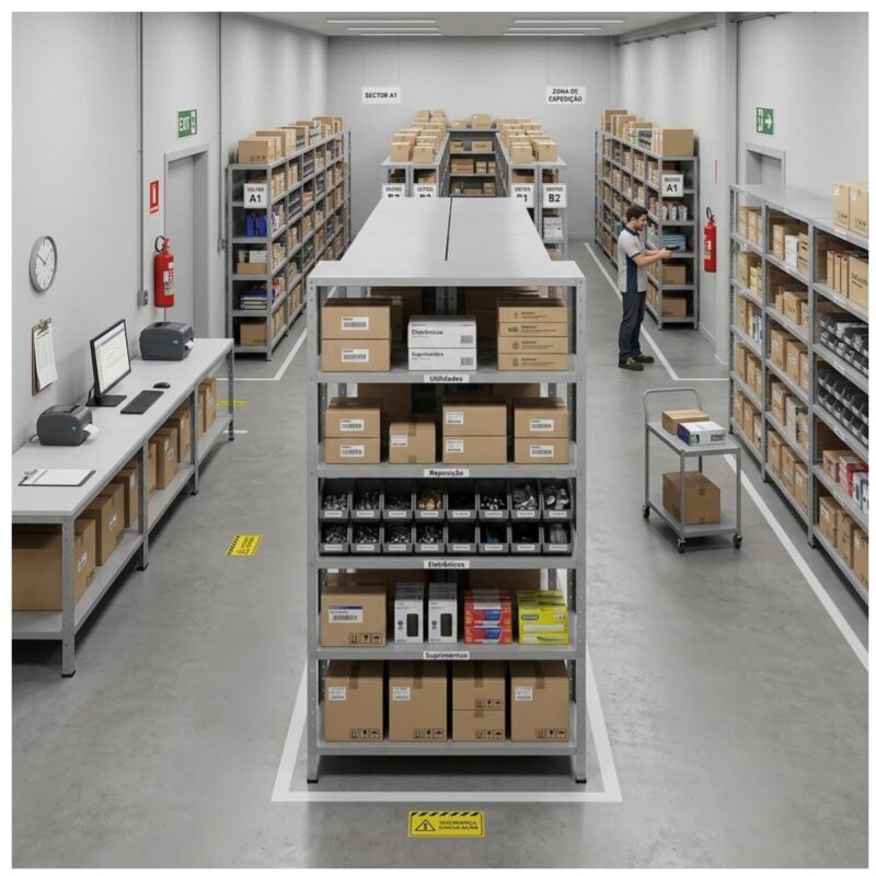 Estante de Aço 1,98x0,92x0,40 m com 6 Prateleiras Reguláveis 35Kg