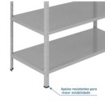 Móveis de Aço para Escritório Estante de Aço 1,98x0,92x0,59m com 6 Prateleiras Reguláveis 50kg
