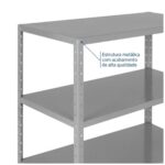 Móveis de Aço para Escritório Estante de Aço 1,98x0,92x0,59m com 6 Prateleiras Reguláveis 50kg