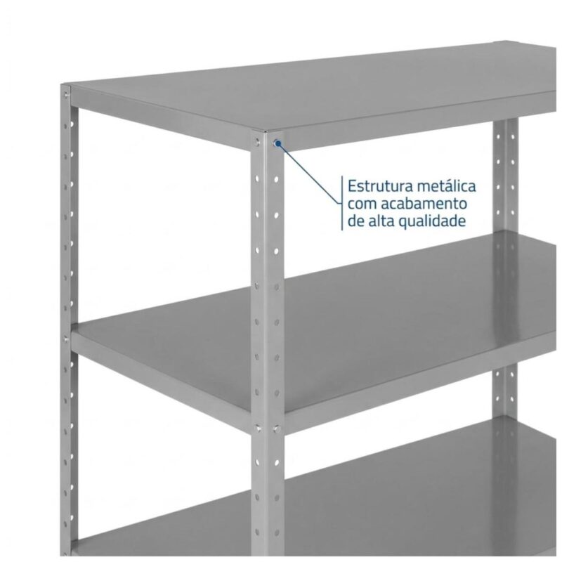 Móveis de Aço para Escritório Estante de Aço 1,98x0,92x0,59m com 6 Prateleiras Reguláveis 50kg