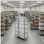 Móveis de Aço para Escritório Estante de Aço 1,98x0,92x0,59m com 6 Prateleiras Reguláveis 50kg