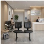 Longarina Estofada Executiva 2 Lugares para Recepção