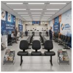 Longarina Estofada 3 Lugares para Recepção