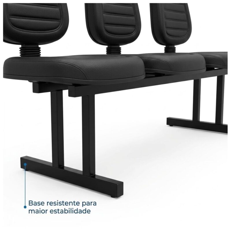 Longarina Estofada 3 Lugares para Recepção